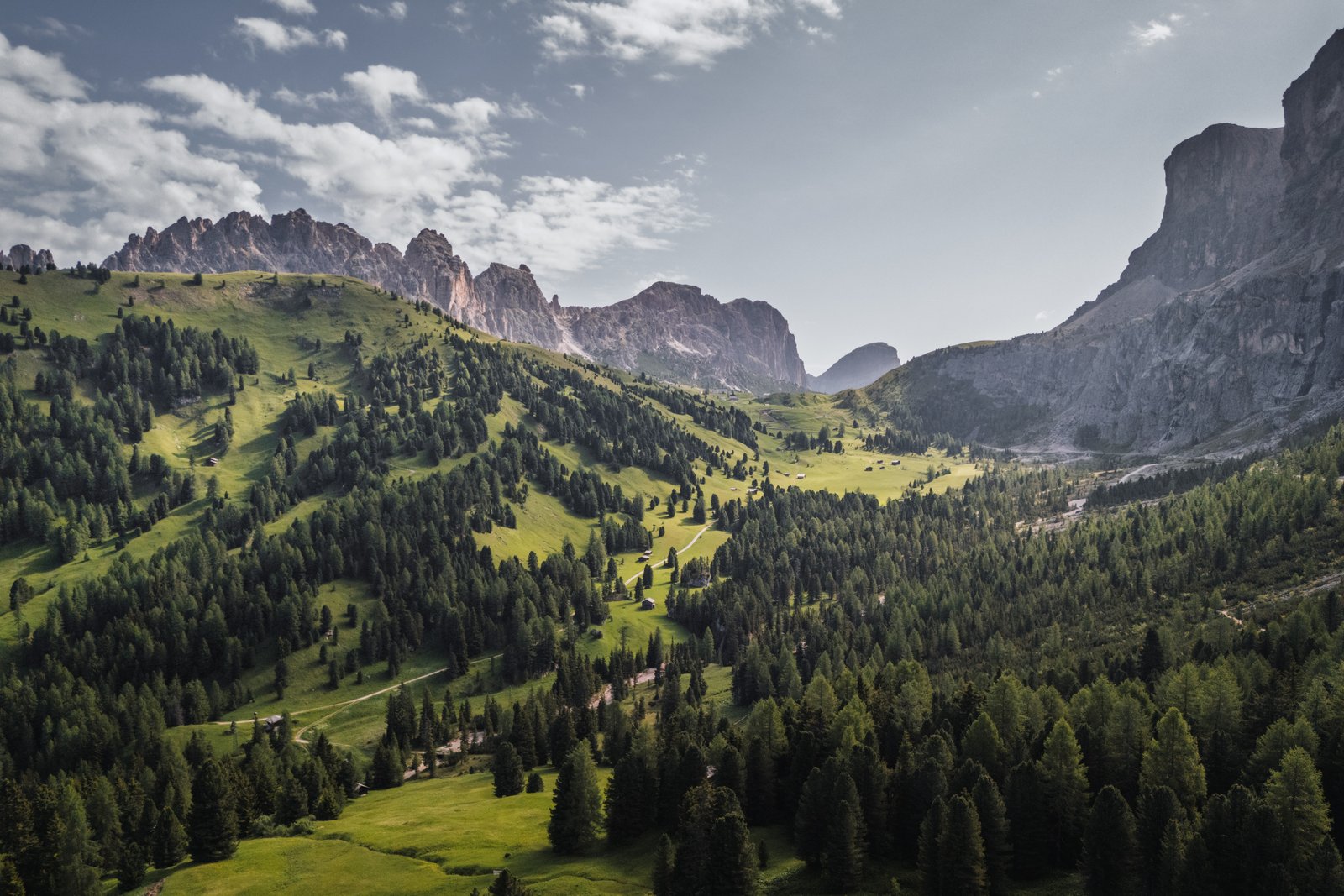 Aerial view of Soleil Alpine Lifestyle Hotel, La Villa, Alta Badia